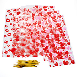 100 Stück 4 Stile Valentinstag Themen OPP Plastiktüten&nbsp;ABAG-TA0001-41