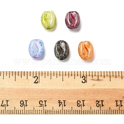 40 Stück 5 Farben Backfarbe Glas Saatperlen&nbsp;GLAA-FS0002-27