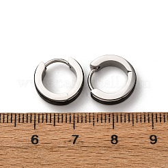 Orecchini a cerchio in acciaio inossidabile 304&nbsp;EJEW-D331-19A-PB