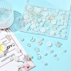 122 Stück 8 Stile galvanisieren transparente Glasperlen-Sets&nbsp;EGLA-FS0001-51