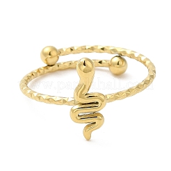 Anello regolabile in acciaio inossidabile 304 a forma di serpente per donna&nbsp;RJEW-I098-11G