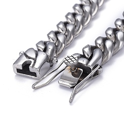 Bracelets à maillons cubains en acier inoxydable 304 résistant au ternissement pour hommes&nbsp;BJEW-P263-B02-P