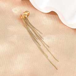 Orecchini a polsino con nappine in acciaio inossidabile 304 per donna&nbsp;SA-H003-06G