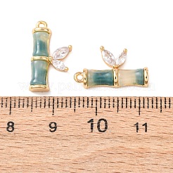 Pendentifs avec zircon cubiques à micro-pavés en laiton&nbsp;KK-A284-09G