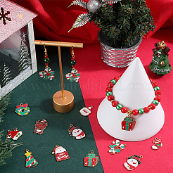 40 stücke 10 stile weihnachten thema legierung emaille anhänger&nbsp;ENAM-SC0005-59