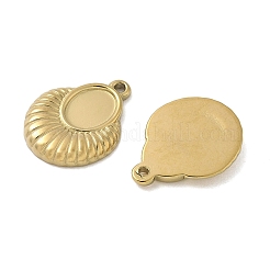 Cabochon-Fassungen für Anhänger aus Edelstahl 304&nbsp;STAS-D127-16G