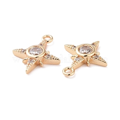 Latón micro pavimenta claro cubic zirconia encantos&nbsp;KK-G418-08G