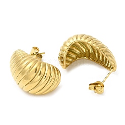 Pendientes de croissant de acero inoxidable 304 con revestimiento iónico (IP)&nbsp;EJEW-B026-17G
