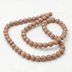 Chapelets de perles rondes en jade de Mashan naturelle&nbsp;G-D263-4mm-XS27