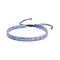 Bracelet perles tressées rocailles japonaises rectangle&nbsp;BJEW-JB08653