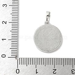 Messing-Pflaster-Anhänger mit Muscheln in Naturweiß&nbsp;KK-S522-06C-P