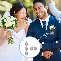 5 pieza de broches de hierro&nbsp;JEWB-UN00012