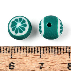 Perles en argile polymère faites à la main sur le thème des fruits&nbsp;CLAY-T022-04H