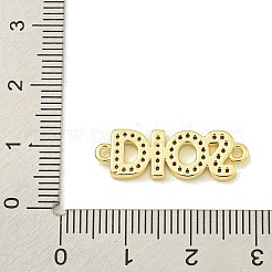 Gestell aus Messing mit Pavé-Fassung und klaren Zirkonia-Dios-Verbinder&nbsp;KK-U029-17G