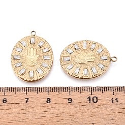 Ciondoli in acciaio inossidabile 304 con micro pavé di zirconi cubici&nbsp;STAS-N109-205G