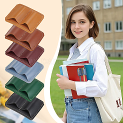6 Stück 6 Farben PU-Leder Stiftehalterclip&nbsp;AJEW-OC0016-55