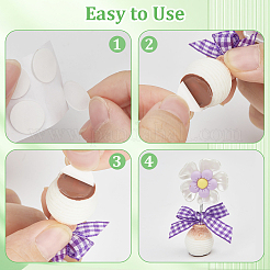 5 Stück 5 Farben süßes Plastik-Blumenornament mit Schüttelkopf&nbsp;AJEW-CN0006-02