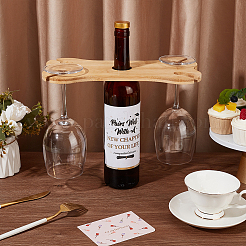 Portabicchieri da vino in legno di bambù sotto il mobile&nbsp;ODIS-WH0025-214B