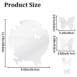 Stickers muraux miroir acrylique&nbsp;OACR-WH0032-05C