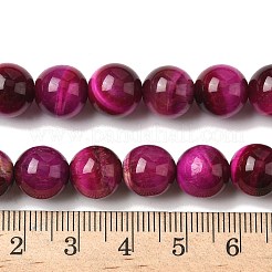 Naturel rose de perles d'oeil de tigre brins&nbsp;X-G-G099-10mm-3
