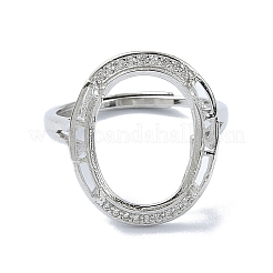 Verstellbare 925 Sterling Silber 4 Zinken Ringfassungen&nbsp;STER-K179-28P