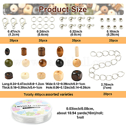 DIY-Kits zur Herstellung von Stretch-Armbändern aus Holzperlen&nbsp;DIY-YW0012-69