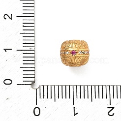Perle di zirconi cubici trasparenti in micro pavè di ottone&nbsp;KK-F934-01G-G