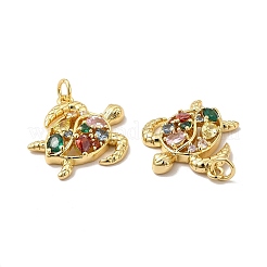 Placage en rack pendentifs en zircone cubique micro pavés en laiton écologiques&nbsp;X-KK-A177-13G