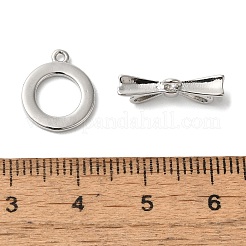 Messing Micro Pave klare Zirkonia Knebelverschlüsse&nbsp;KK-N254-70P