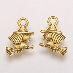 Pendentifs en alliage de style tibétain&nbsp;X-TIBEP-49576-AG-LF