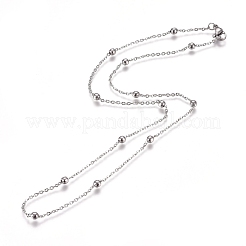 Collane a catena in acciaio inossidabile 304 anti-ossidazione&nbsp;NJEW-L159-08C-P