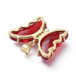 Pendenti in zirconi cubici trasparenti in micro pavè di ottone&nbsp;ZIRC-P079-A01-07