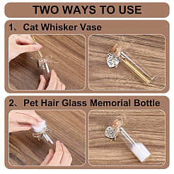 4 Stück Glas-Korken-Wunschflasche&nbsp;AJEW-DR00053