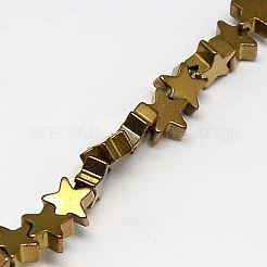 Electroplate non magnetici ematite sintetico fili di perline&nbsp;G-J173-4x4mm-04
