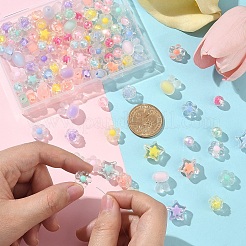 60g 6 Stile transparente Acrylperlen-Sets&nbsp;TACR-YW0002-51