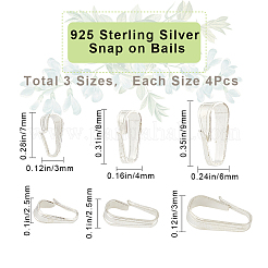 12 Stück Sterlingsilber-SchnappKlauen&nbsp;STER-CN0001-20