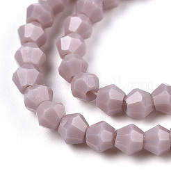 Hebras opacas de perlas de vidrio de imitación de jade de color sólido&nbsp;EGLA-A039-P2mm-D13