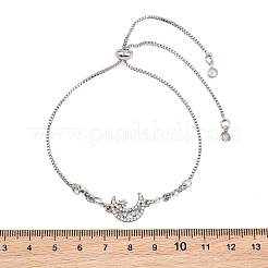 Verstellbare Armbänder aus einer Legierung mit klarem Zirkonia-Pavé&nbsp;AL-CBA3C8B-11P