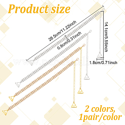 2 paio di spalline per reggiseno antiscivolo con catena di strass a 2 file&nbsp;FIND-GO0002-49