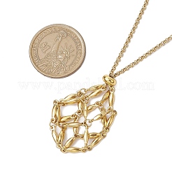 3 pz 3 misure 304 in acciaio inossidabile rolo catena macramè sacchetto collana making&nbsp;NJEW-JN05071-02