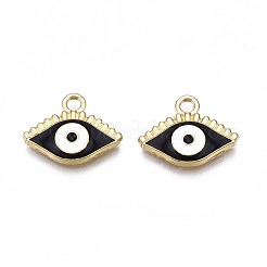 Pendentifs en émail d'alliage plaqué or léger&nbsp;LS-ENAM-T009-87A-RS