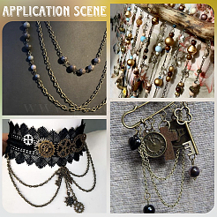 DIY-Kits zur Herstellung ovaler Messingkabelketten&nbsp;DIY-SC0029-13