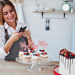 60 Stück Kuchendekorationen mit Papierschleife&nbsp;DIY-CA0007-75