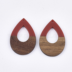 Colgantes de resina y madera de nogal&nbsp;RESI-S358-94A