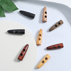 70 pz 5 bottoni colorati in legno di pero a forma di corno&nbsp;BUTT-GF0003-95