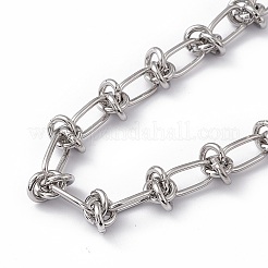 Collier à maillons en acier inoxydable 304 anti-ternissement pour hommes et femmes&nbsp;LS-NJEW-P269-02P