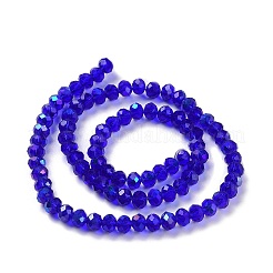Chapelets de perles en verre électroplaqué&nbsp;EGLA-A034-T1mm-L16