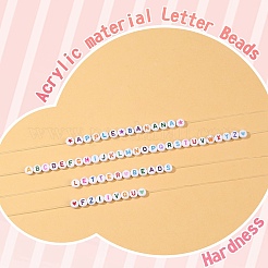 DIY-Set zur Herstellung von Stretch-Armbändern aus Acryl-Buchstabenperlen&nbsp;DIY-YW0011-62