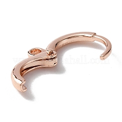Messing Huggie Hoop Ohrring Zubehör&nbsp;KK-WH0044-67RG
