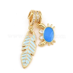 Pendentifs en laiton zircon cubique transparent&nbsp;CU-CBAFB7D-05G